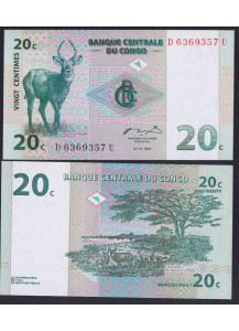 CONGO DEMOCRATIC 20 Centimes 1997 Fds